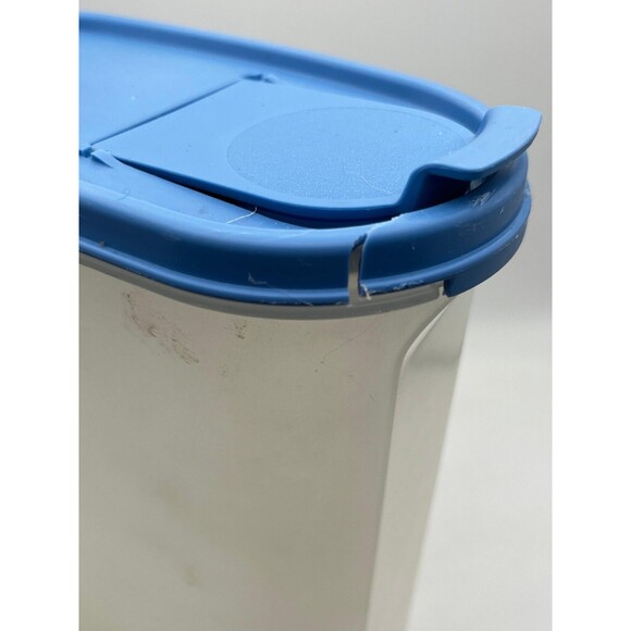 Vintage Tupperware #1614-7 Modular Mates #4 9 3/4 Cup Container Blue Lid 1617-16 - Picture 4 of 6